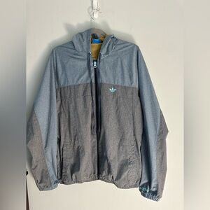 Adidas Original Men’s Nylon Track Outdoor Jacket Full Zipper Size Medium